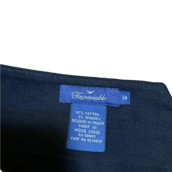 NWT Faconnable High Rise Wide Leg Black pants - Picture 4 of 8